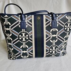 Tori Burch Gemini Link Canvas Geo Tote